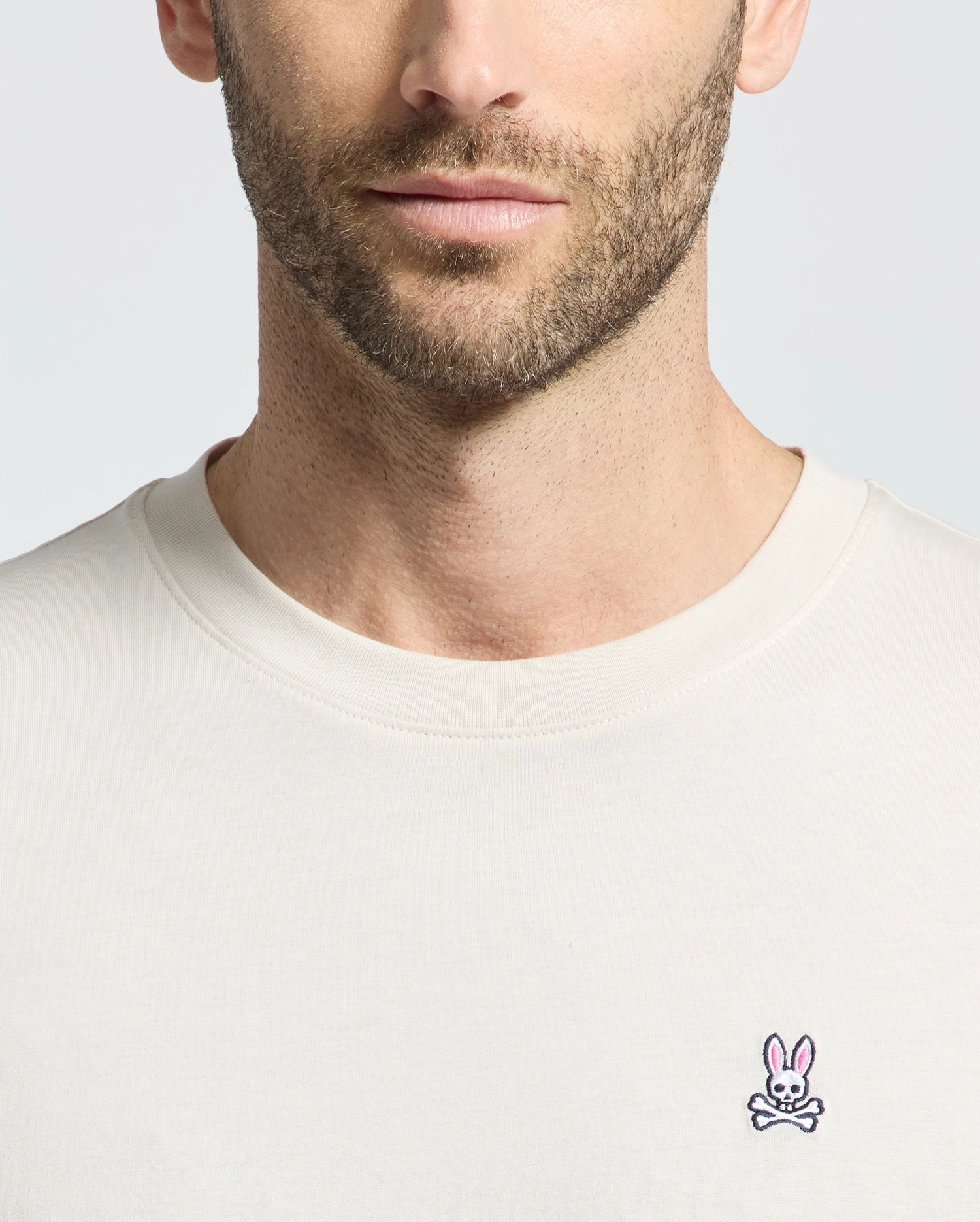 Psycho Bunny Men's Tees MENS CLASSIC CREW NECK TEE B6U014B200 maglietta Natural Linen