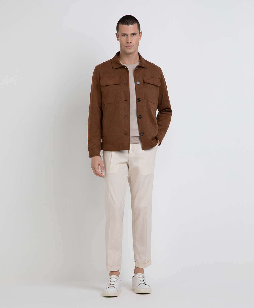 Markup Uomo Giacche & Giubbotti Overshirt effetto camoscio uomo