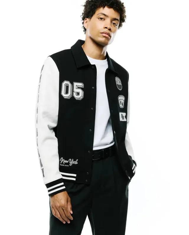 Psycho Bunny Jackets MEN'S REILLY KNIT COACH JACKET MO1100066 giacca nera