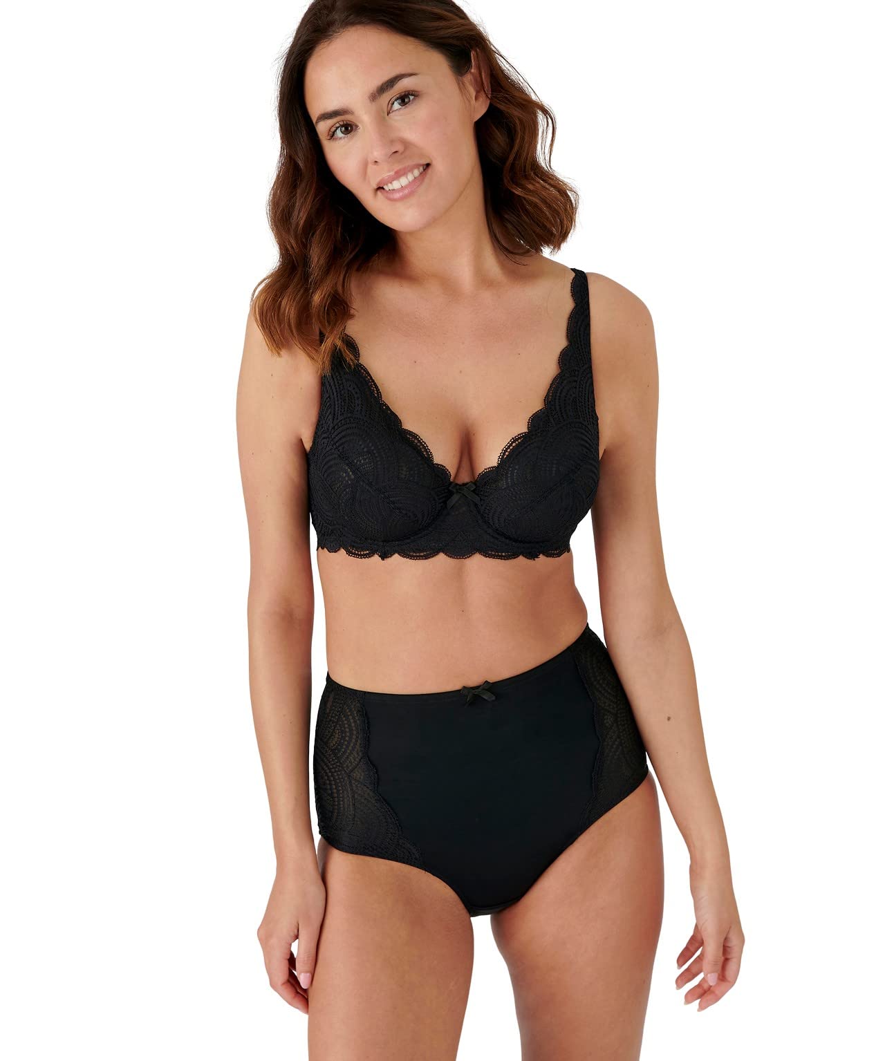 Damart Biancheria intima Diana reggiseno con ferretto nero e verde bronzo