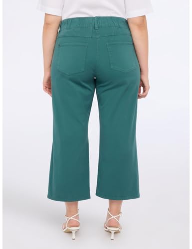Fiorella Rubino Pantaloni Pantaloni Cropped in Misto Cotone 46 Plus, 48 Plus e 50 Plus