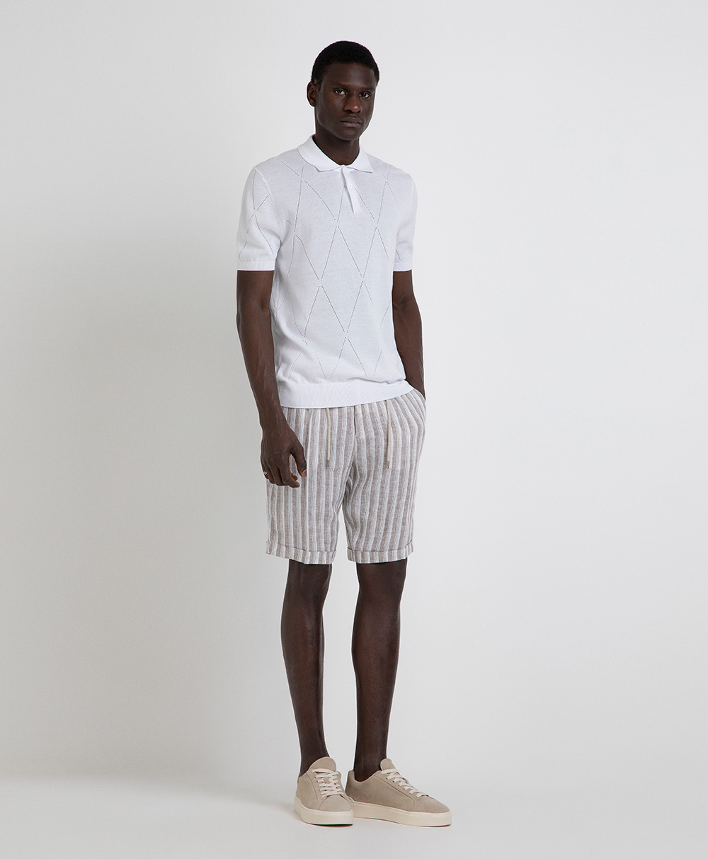 Markup Uomo Maglieria Polo in maglia traforata
