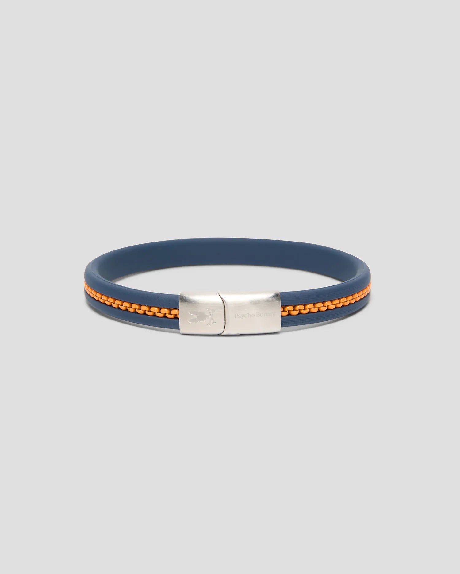 Psycho Bunny Accessories Link MO1700051 bracciale arancione silicone