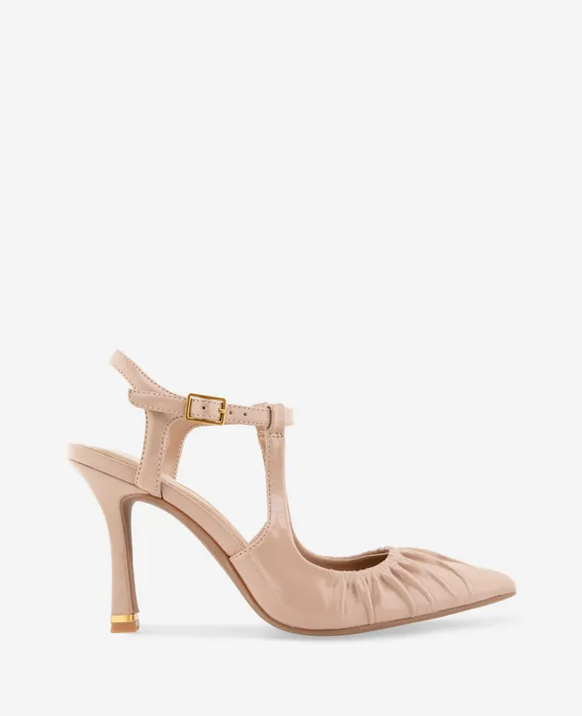 Kenneth Cole Reaction Shoes Romi Ruch Patent Heel décolleté slingback Almond Patent tacco 8,9 cm