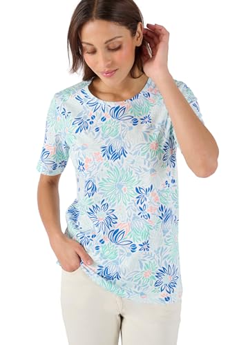 Damart Prêt-à-porter Maglietta in puro cotone Maglietta 38-40 floreale