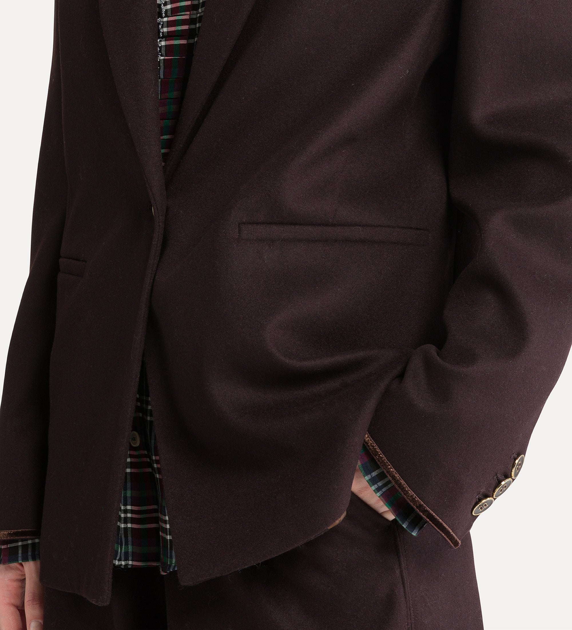 Forte giacche Wool-blend cloth oversized jacket giacca marrone in lana