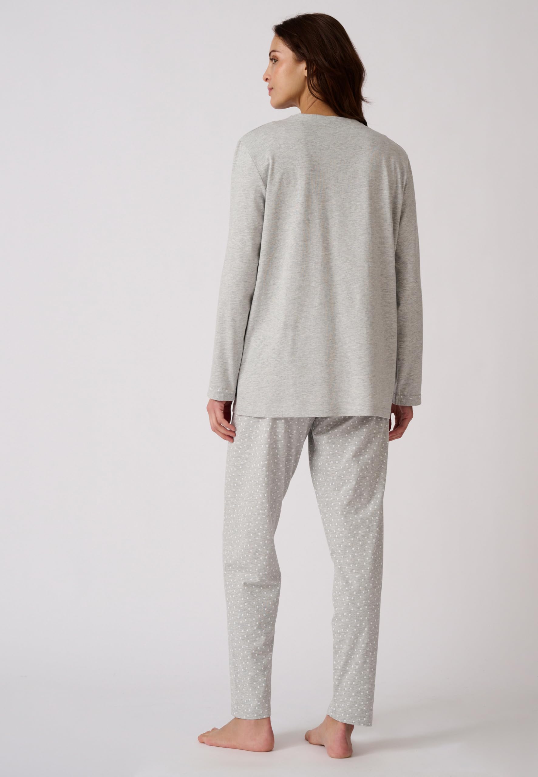Damart Homewear pigiama donna cotone biologico taglia S grigio piselli