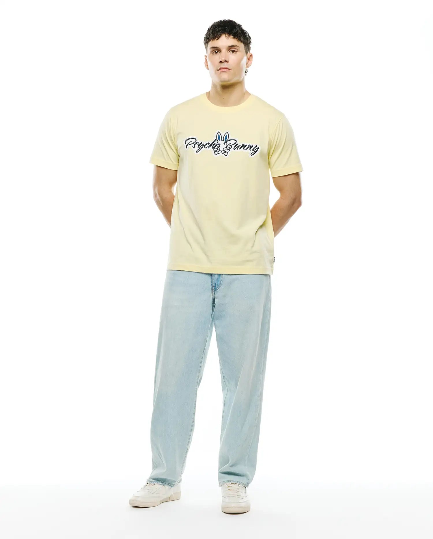 Psycho Bunny Men's Tees MENS JAYDON PIMA COTTON LOGO TEE MT0200367 T-shirt gialla