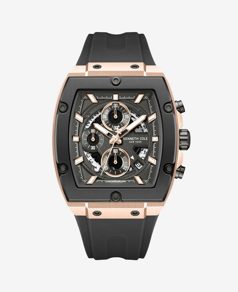 Kenneth Cole Reaction Chronograph Sport orologio gun silicone