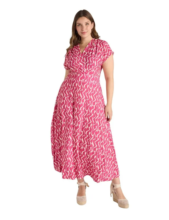 Fiorella Rubino Vestiti Vestito Lungo Stampato vestito L Plus jersey geometrico