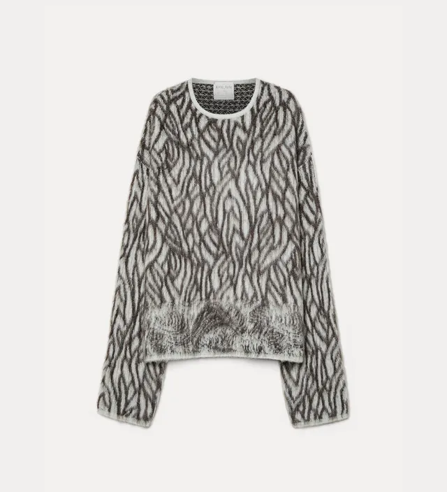 Forte maglieria Plumes de Heron maglia jade jacquard mohair
