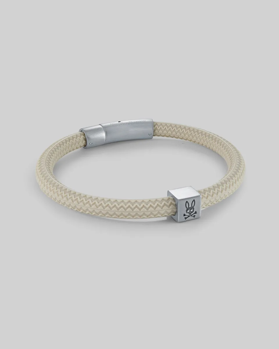 Psycho Bunny Accessories MENS SILICONE BRACELET MO1700025 bracciale beige in silicone