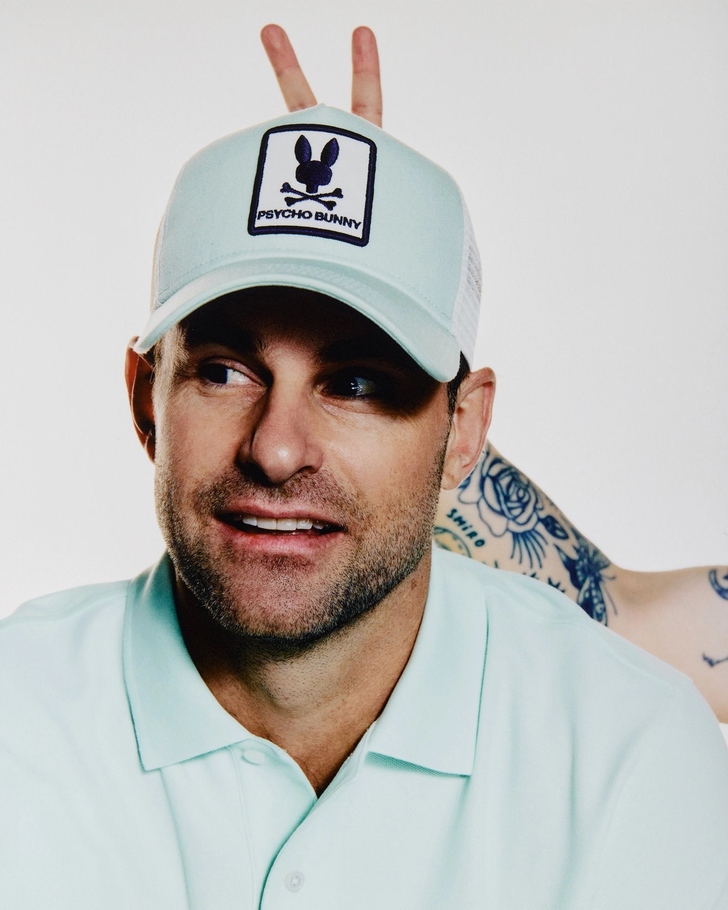 Psycho Bunny Accessories Adamo Trucker Cap cappellino verde taglia unica snapback