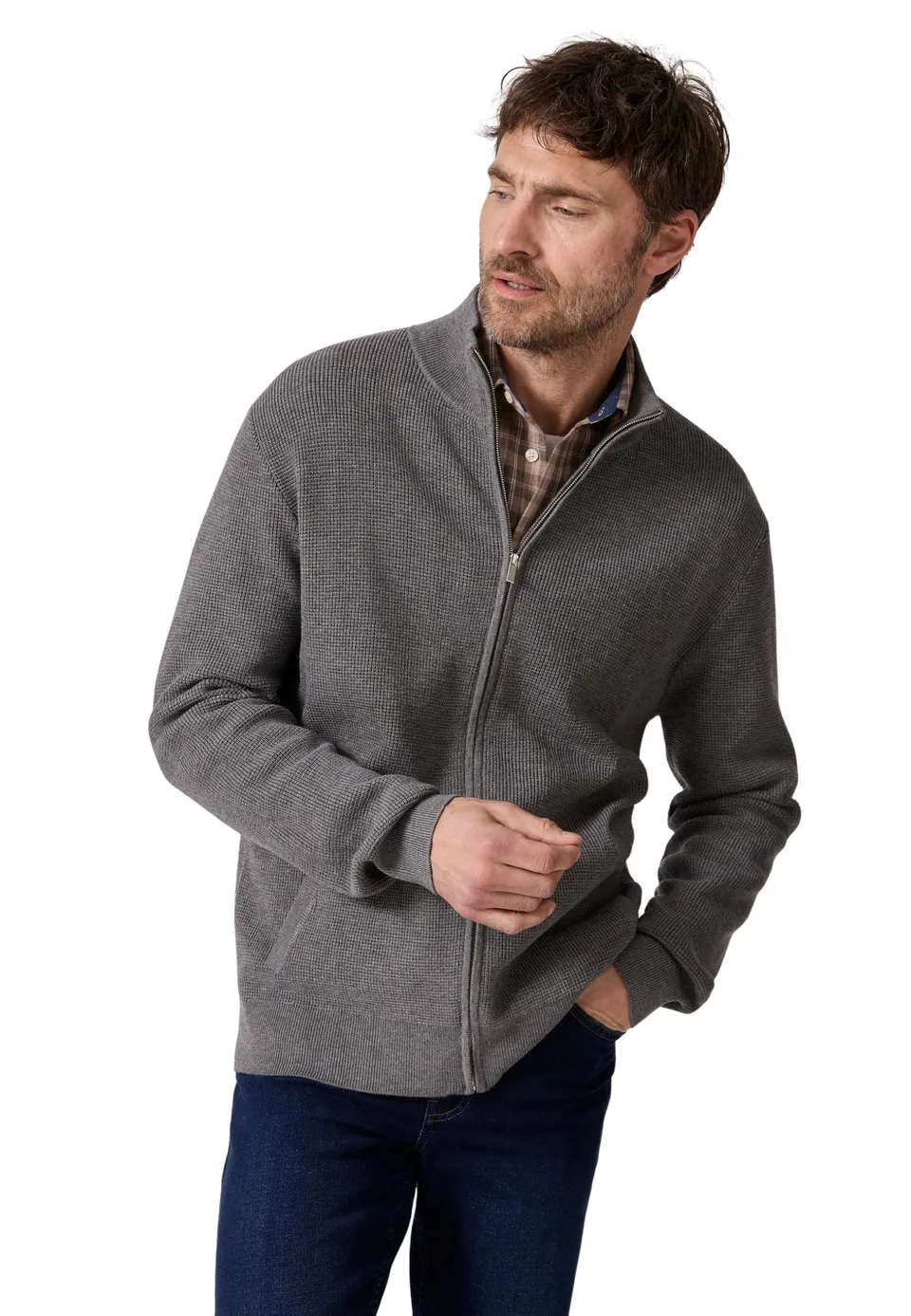 Damart Thermolactyl Uomo Gilet gilet con zip e lana