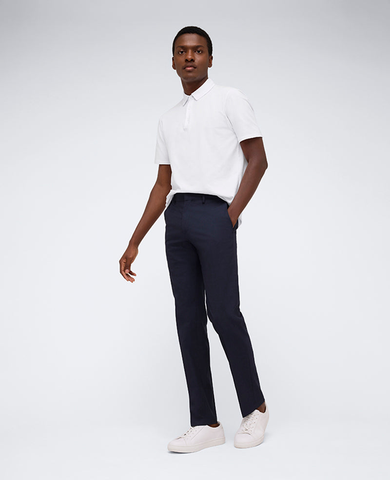 Kenneth Cole Reaction Clothing Slim-Fit Stretch Twill Dress Pant pantaloni Dark Navy