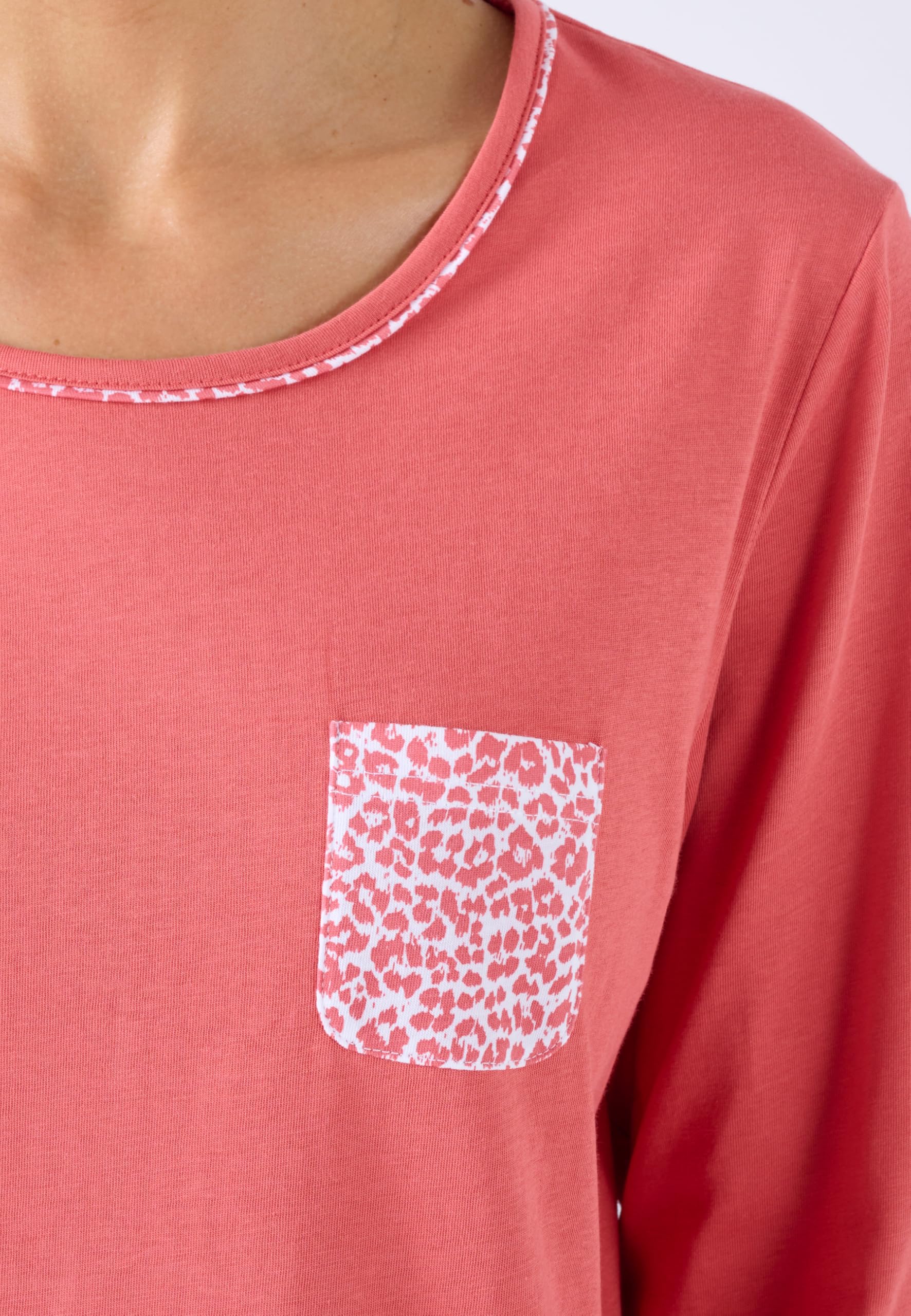 Damart Homewear Pigiama in puro cotone donna rosa animale