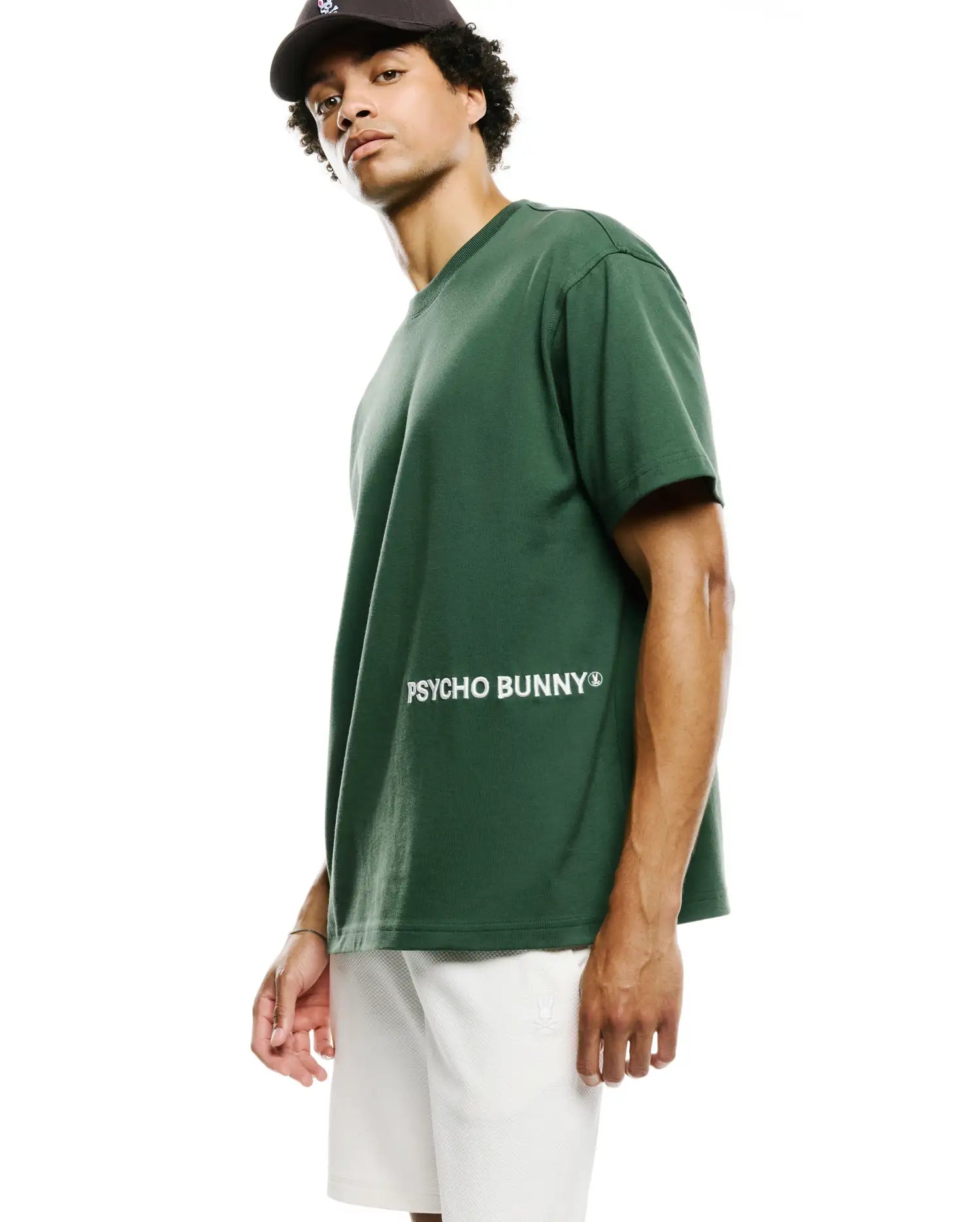 Psycho Bunny Men's Tees Haiden Oversized Tee t-shirt verde Pima