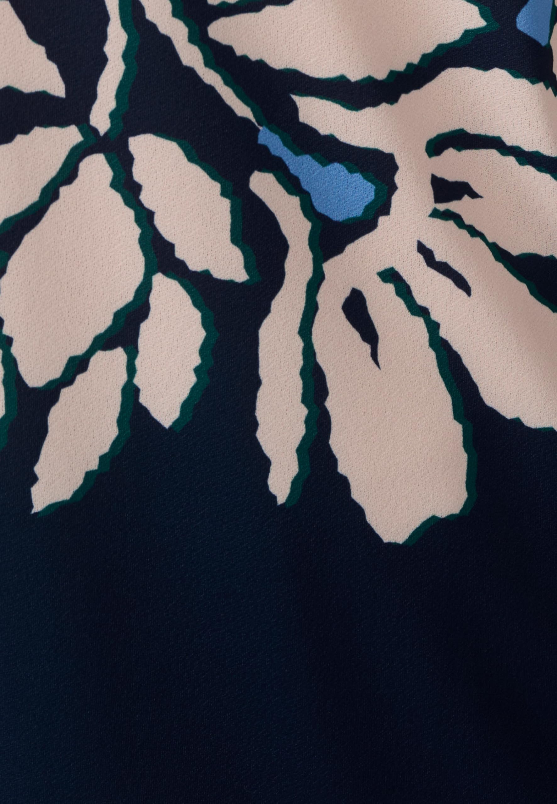Damart Prêt-à-porter T-shirt in maglia crêpe blu a maniche corte