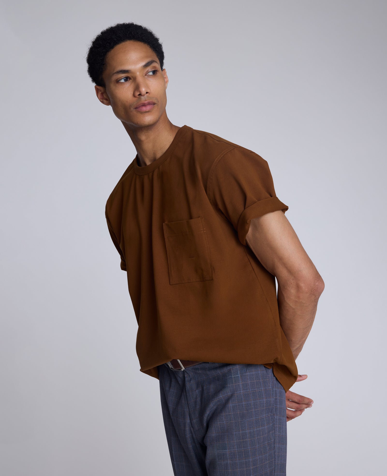 Kenneth Cole Reaction Clothing Oversized Tee t-shirt marrone S