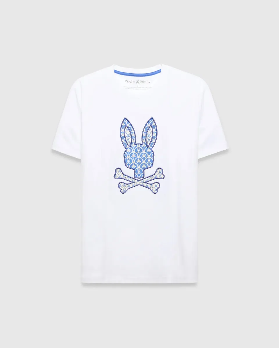 Psycho Bunny Men's Tees MENS BRAD GRAPHIC TEE - MT0200274 t-shirt bianca