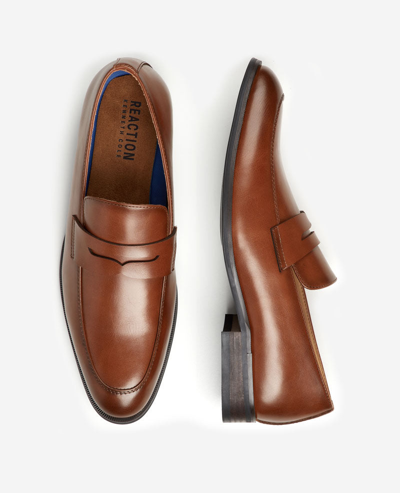 Kenneth Cole Reaction Shoes Moore Penny Loafer mocassini cognac
