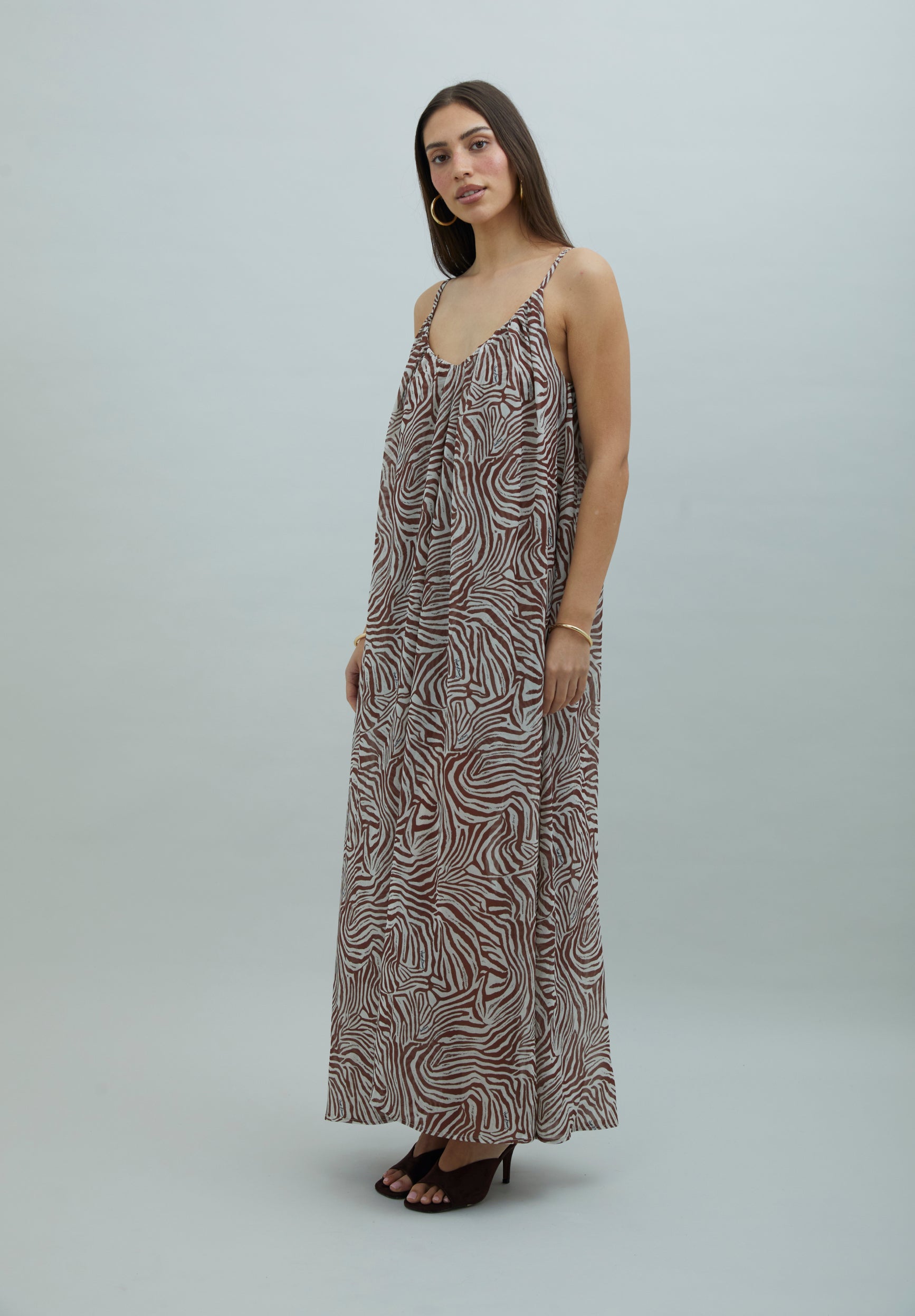 House Of Sunny Women's Dresses ZEBRA TRAPEZE DRESS abito UK 6-18 lungo