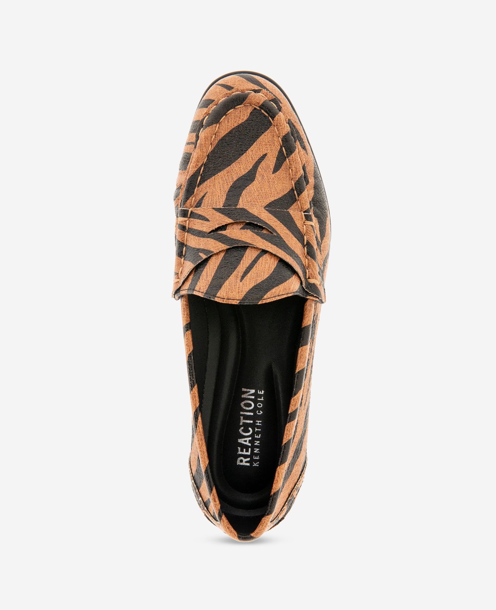 Kenneth Cole Reaction Shoes REACTION Zoila Zebra Loafer mocassino nero stampa zebra