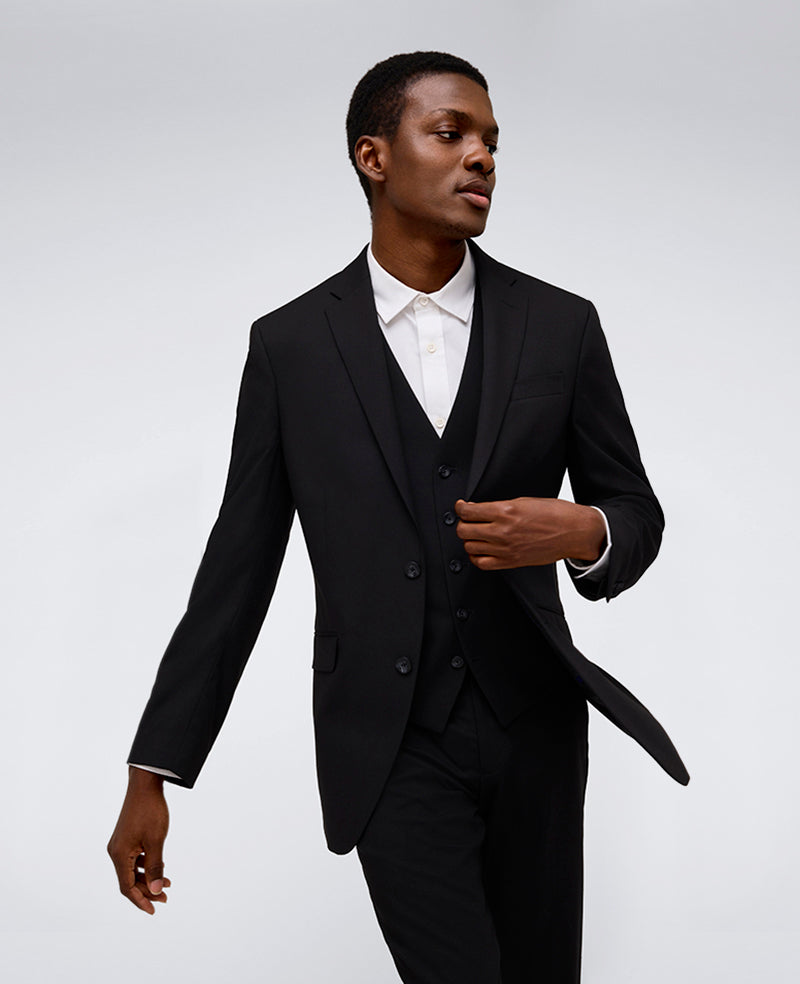 Kenneth Cole Reaction Clothing Ready Flex Suit Separate Jacket giacca nera slim fit
