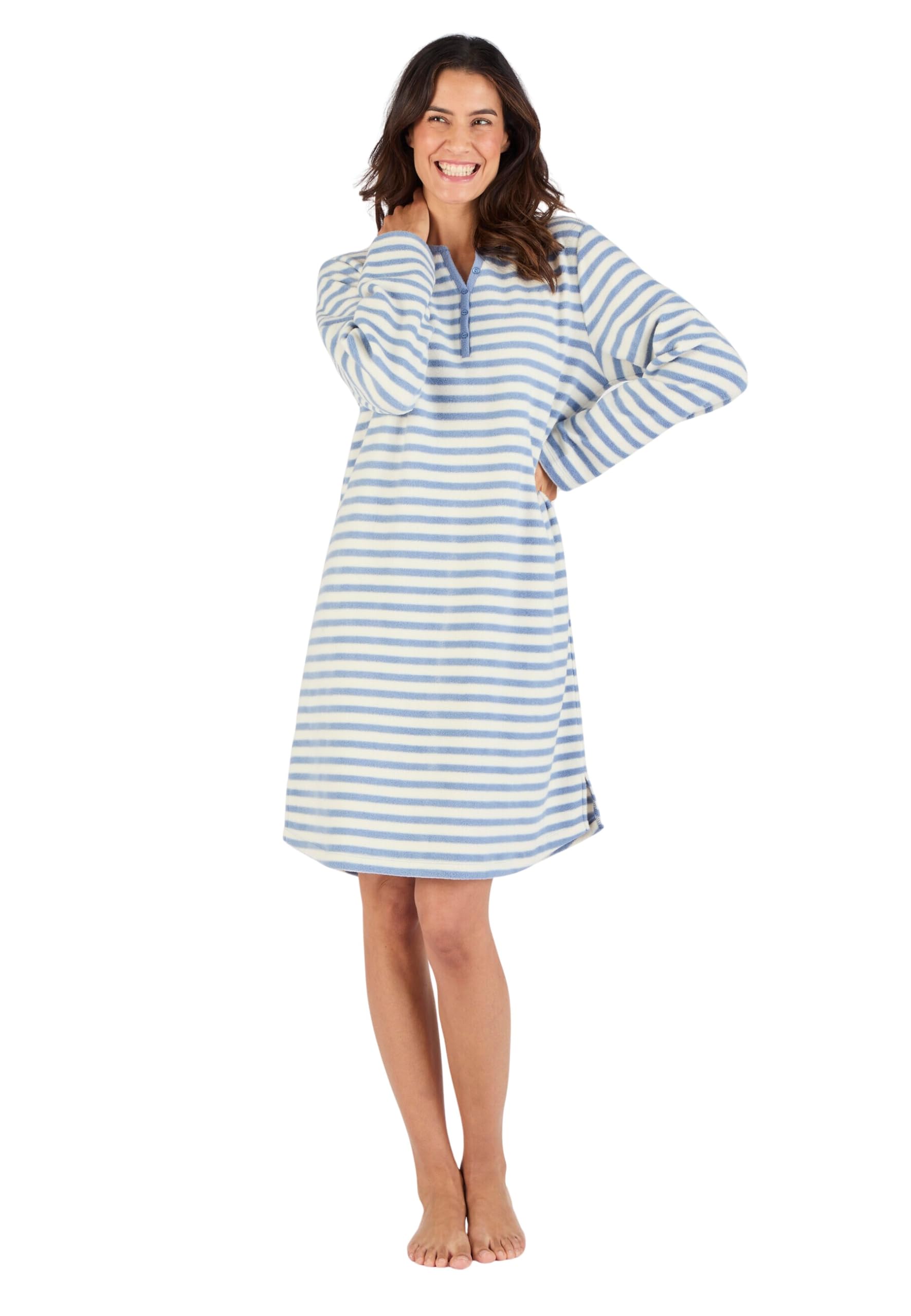 Damart Homewear Thermolactyl camicia da notte a righe