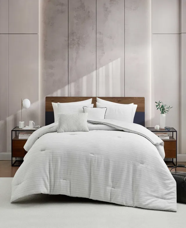 Kenneth Cole Reaction Home & Bedding Space Dye Grid comforter grigio Twin leggero