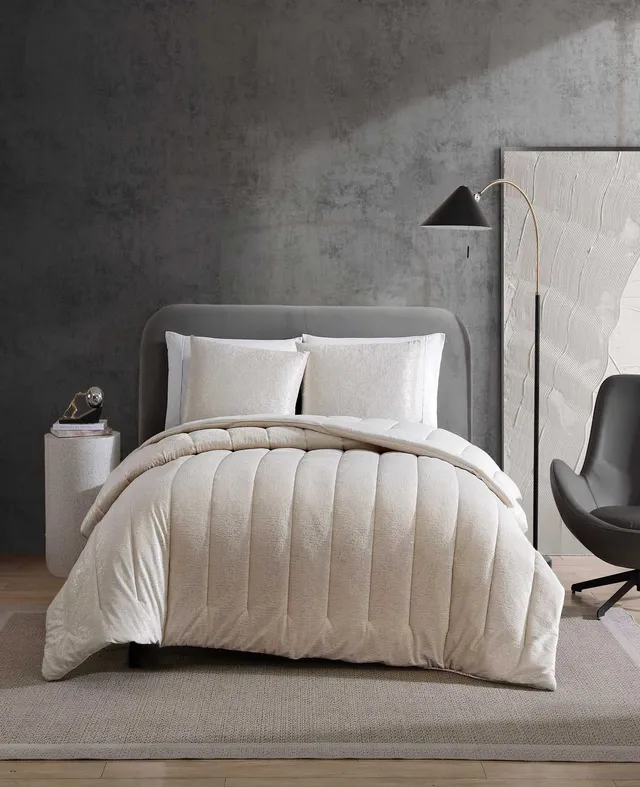 Kenneth Cole Reaction Home & Bedding Banks Natural comforter sham set avorio, Full/Queen