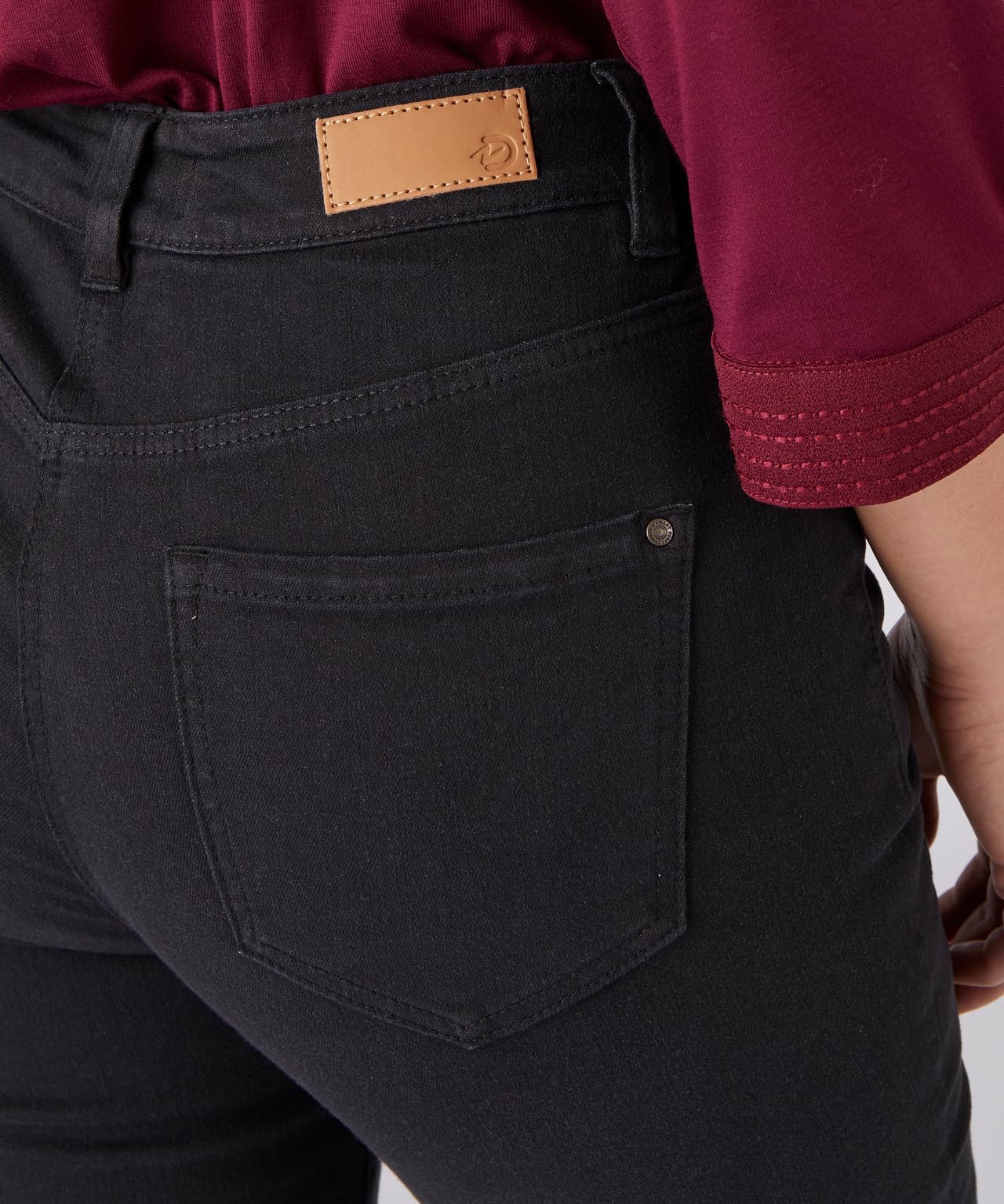 Damart Prêt-à-porter Slim Vita Alta Stretch pantaloni neri 40 aderenti