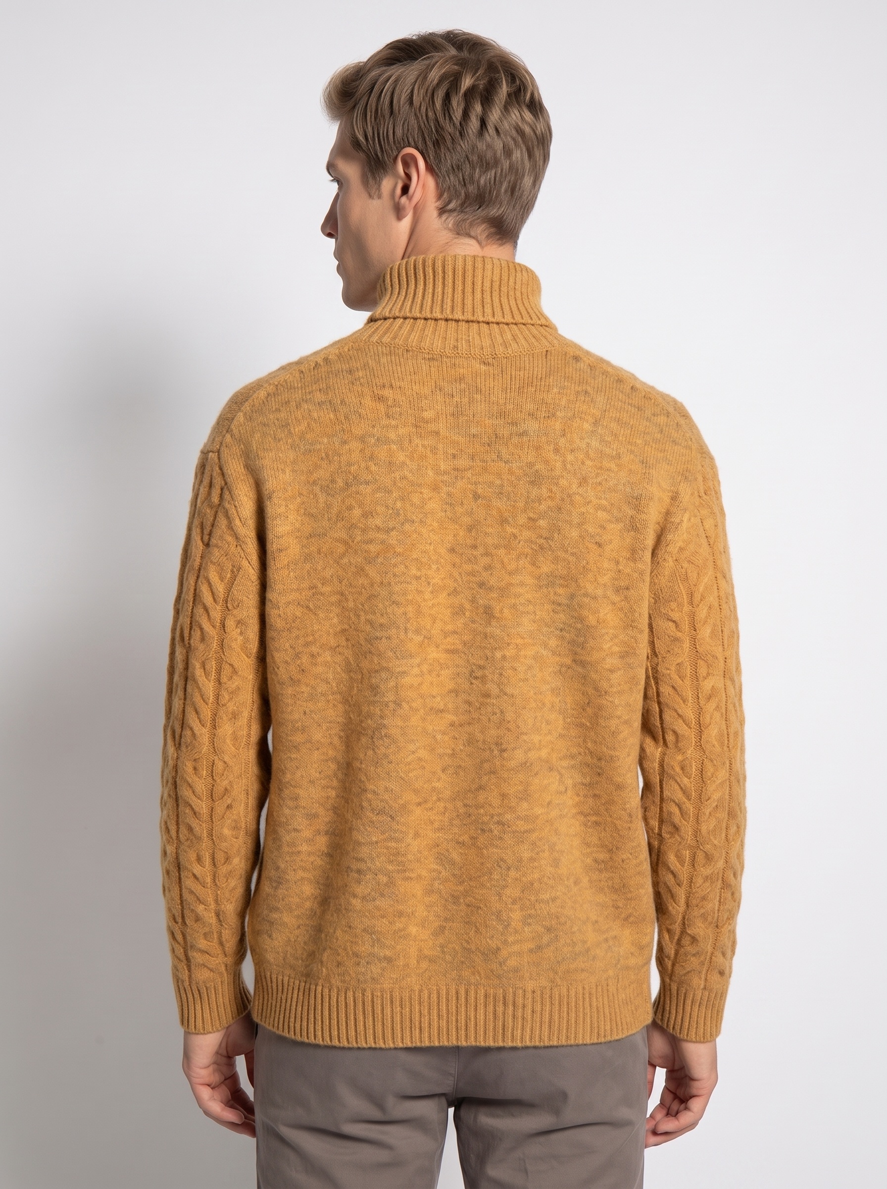 Markup Uomo Maglieria Dolcevita Cardato Trecce maglione