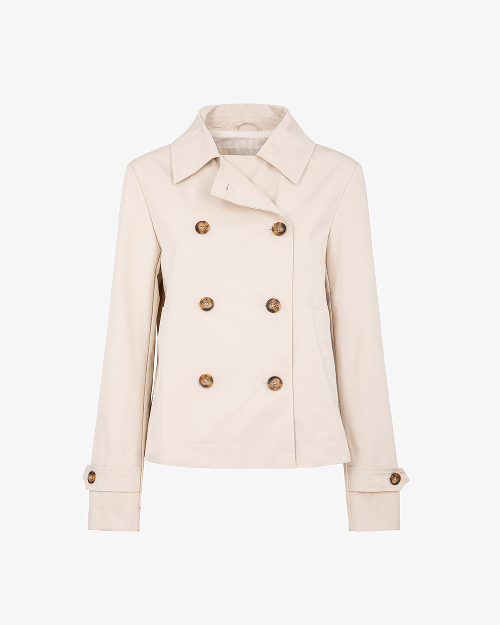 Markup Donna Giacche & Giubbotti Trench corto in cotone doppiopetto
