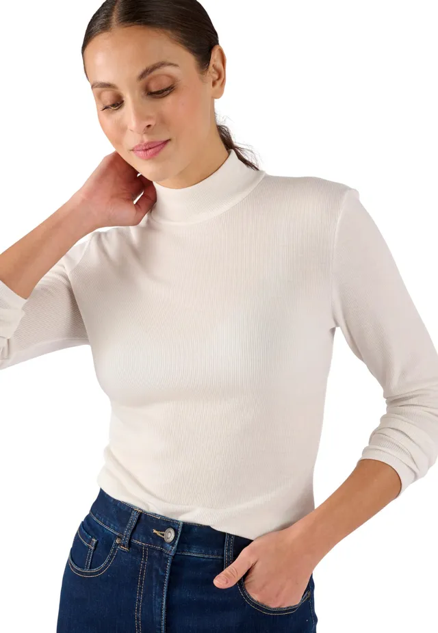 Damart Thermolactyl Sottomaglione collo alto a costine donna