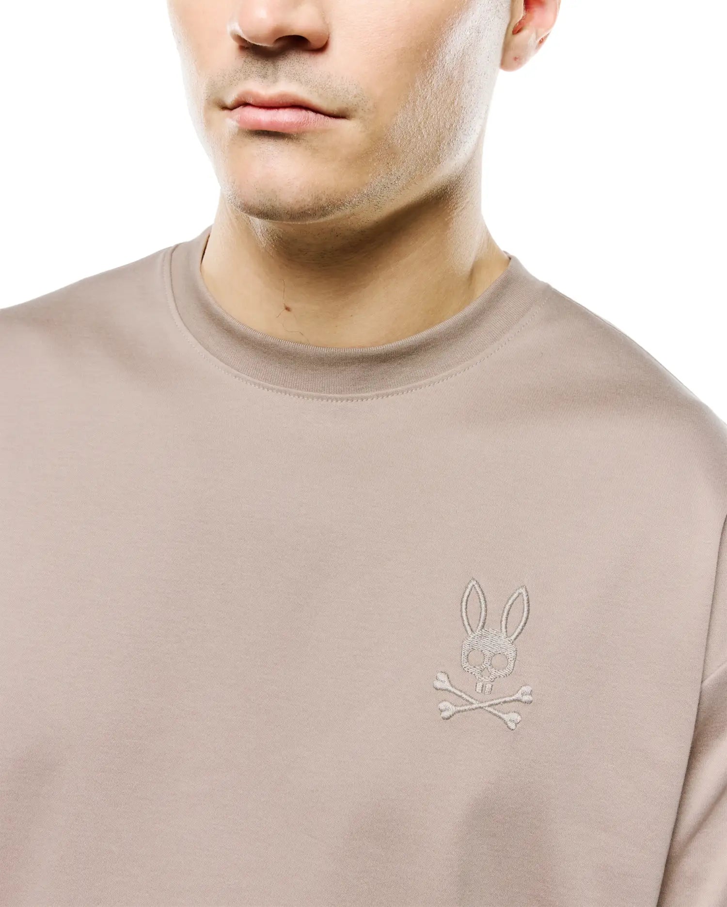 Psycho Bunny Oscar MT0200217 maglietta beige 100% Pima oversize