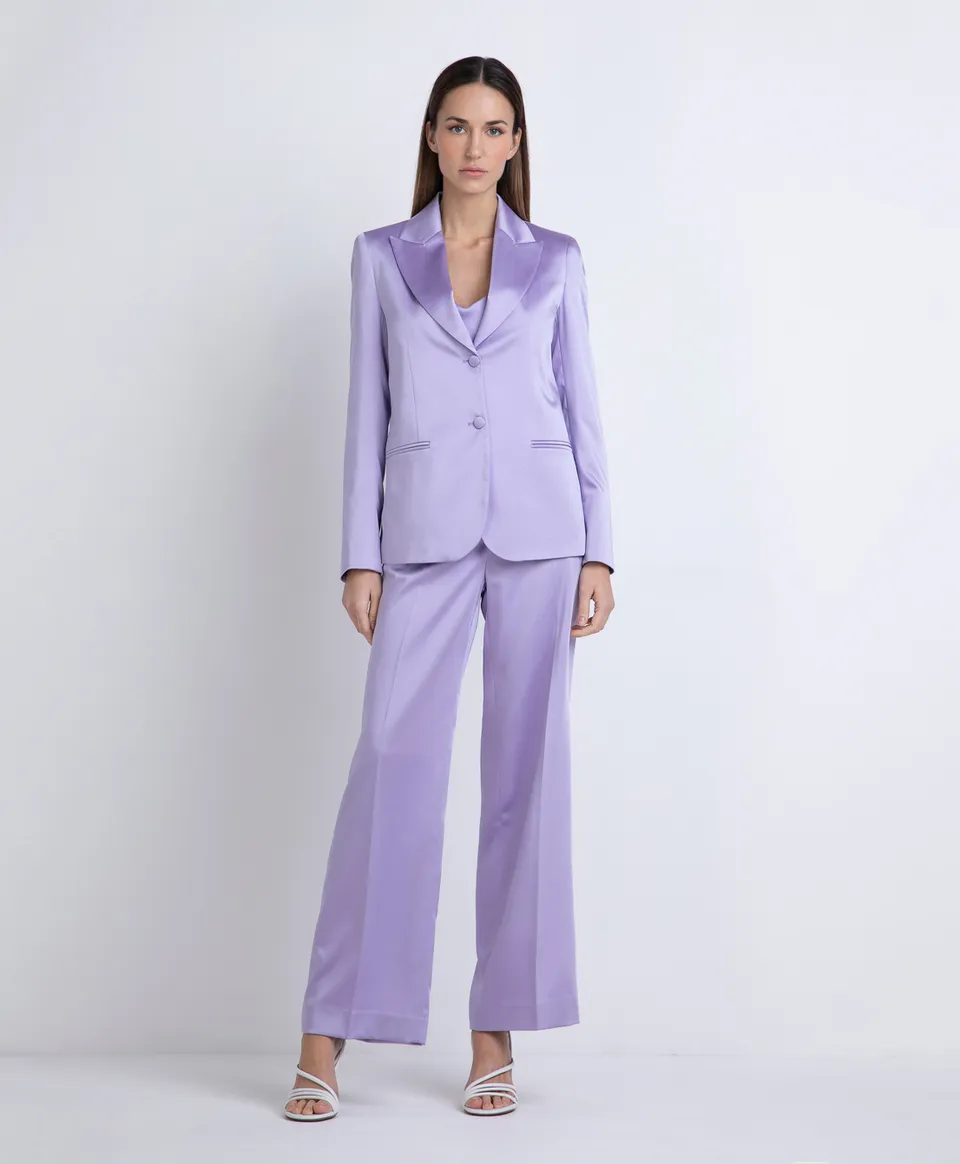 Markup Blazer in raso con collo a revers donna