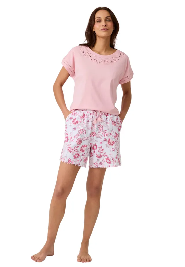 Damart Homewear Pyjashort pigiama corto da donna S cotone biologico