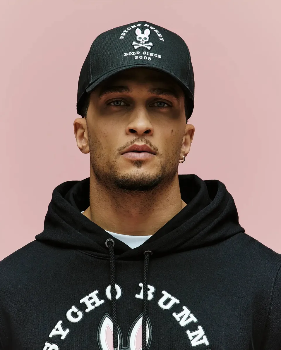 Psycho Bunny Accessories MENS ARCHIVE BASEBALL CAP - MO1500002 cappellino nero cotone
