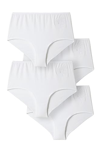 Damart Biancheria intima Set 4 mutandine maxi ricamate in cotone
