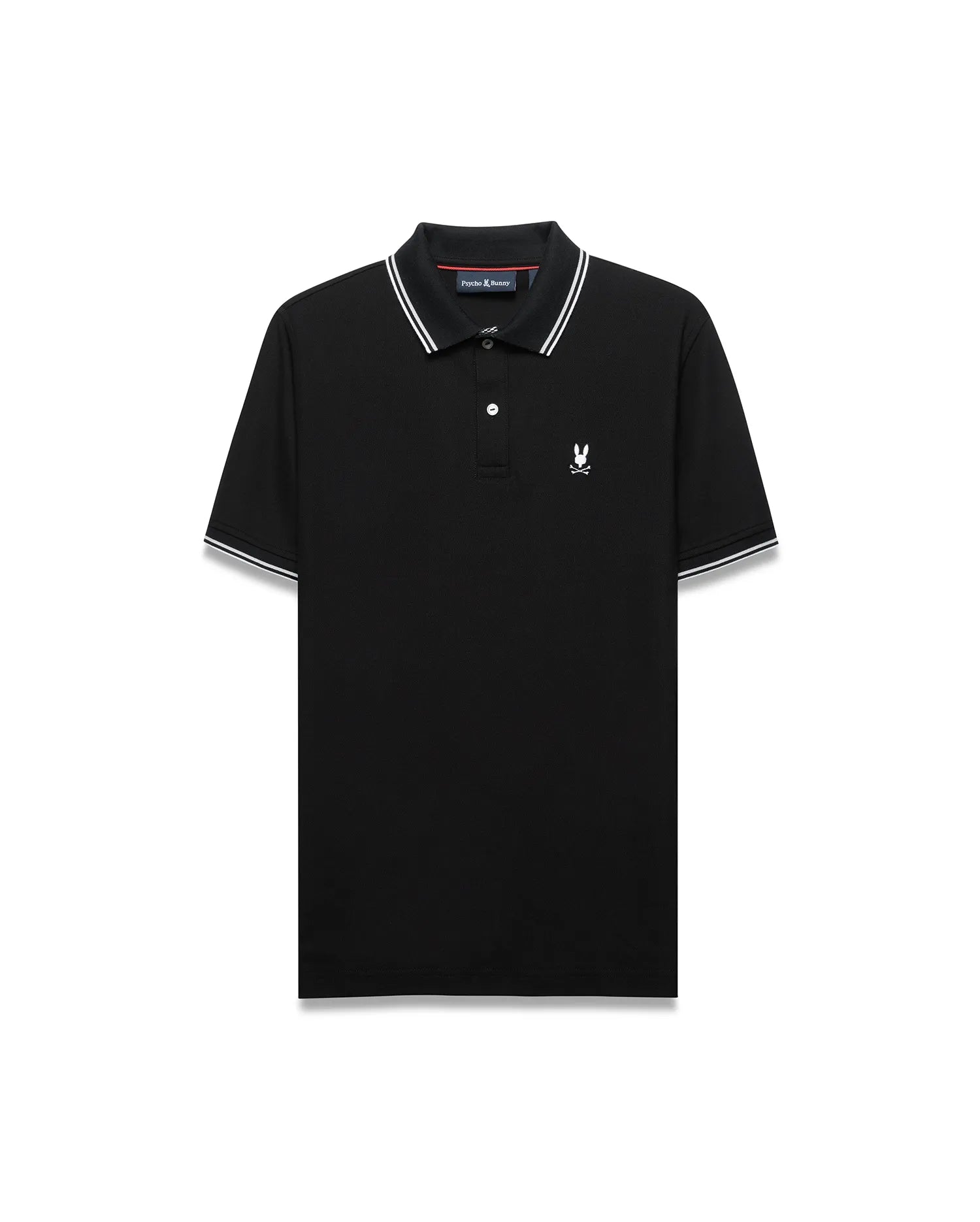 Psycho Bunny Men's Polos Stan Pima Piqué Polo polo nera