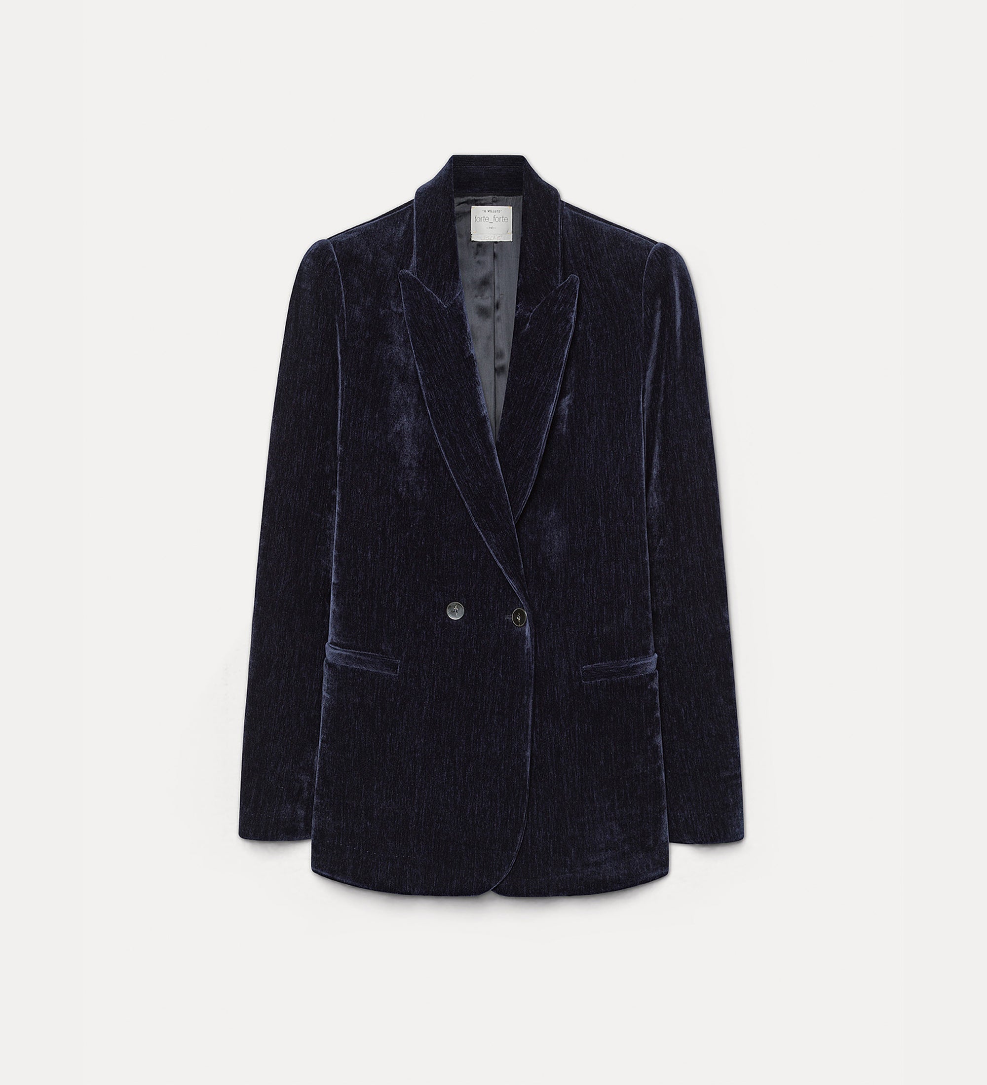 Forte giacche Blazer doppiopetto in velluto notte