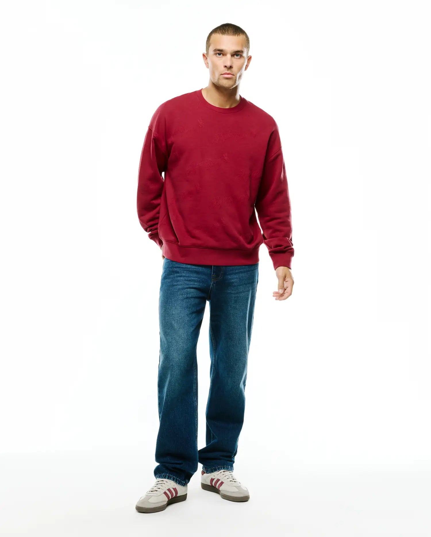 Psycho Bunny Men's Sweatshirts & Hoodies MEN'S CEDRICK JACQUARD SWEATSHIRT MT0500250 felpa rossa
