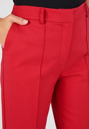 Damart Prêt-à-porter Pantaloni 7/8 di Cotone Raso Donna marrone ecru