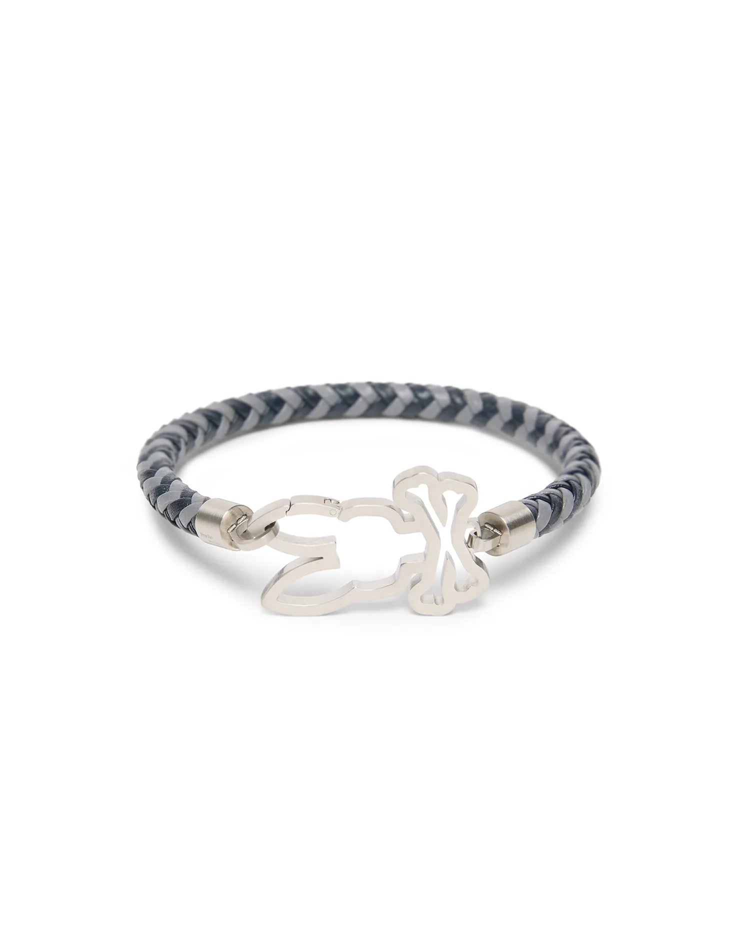 Psycho Bunny Accessories Men's Braided Leather Bracelet bracciale blu