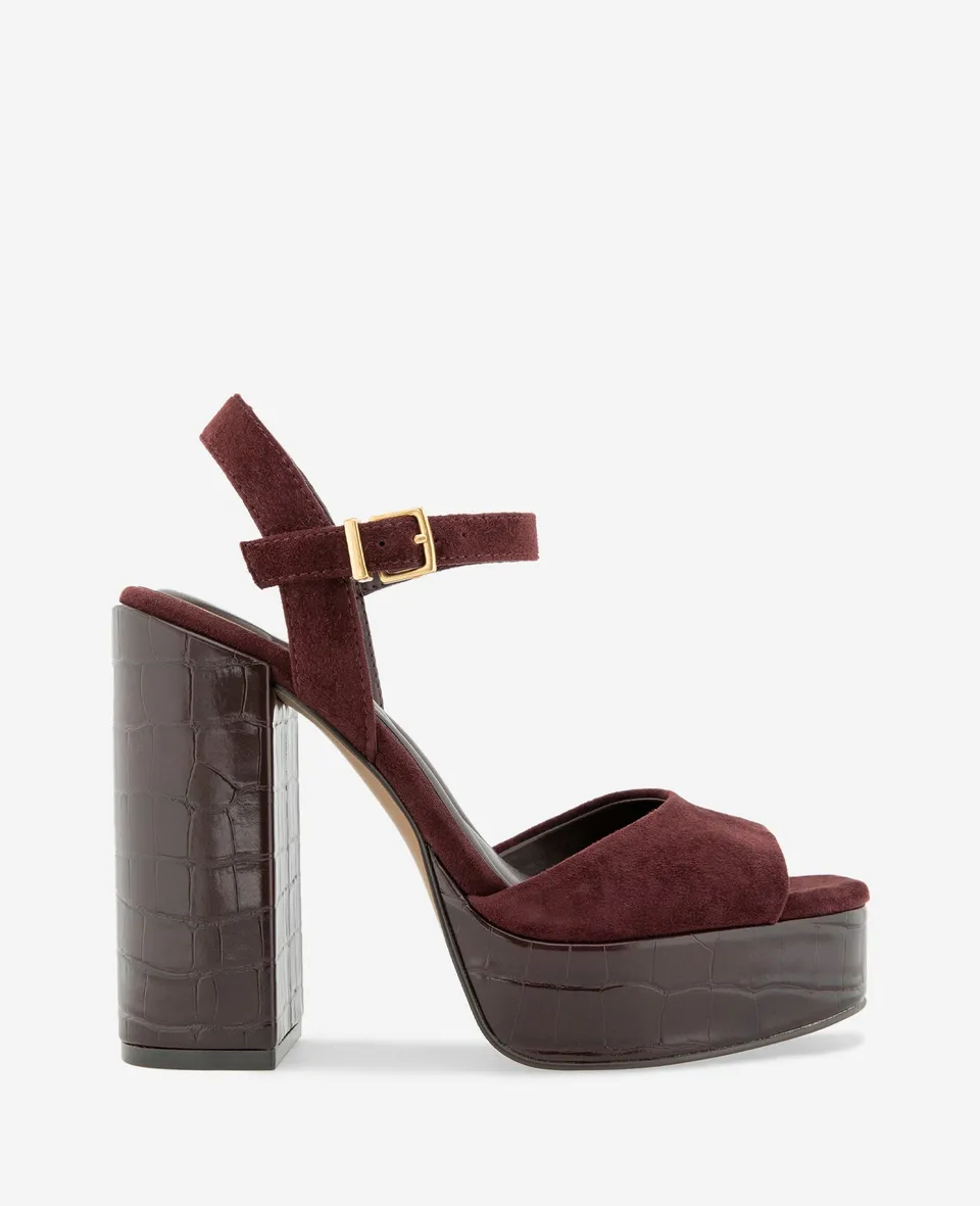 Kenneth Cole Reaction Shoes Parton Kid Suede Heel sandali Andorra Suede con tacco