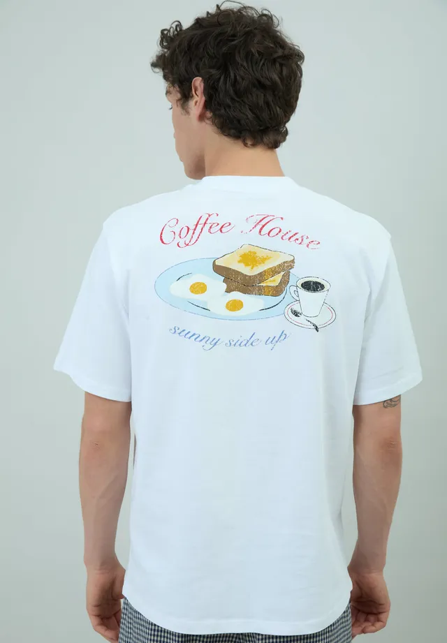 House Of Sunny Womens Tops Sunny Side Up Tee maglietta cotone biologico