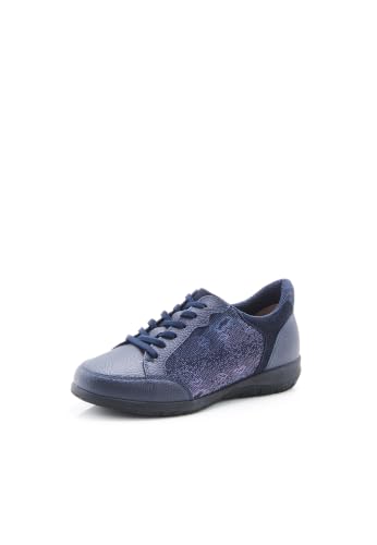 Damart Calzature derby con lacci elasticati Amortyl donna blu marino animale 36
