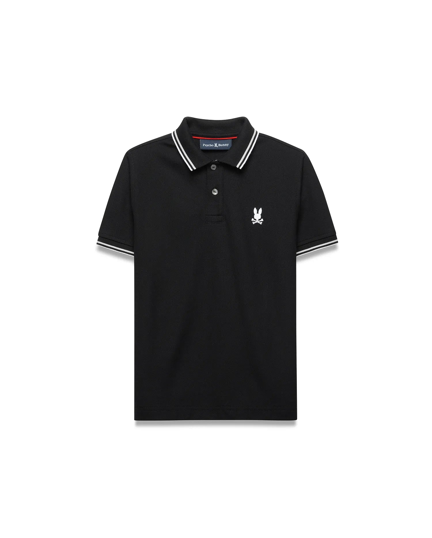Psycho Bunny Kids Polo Shirts Stan Piqué Polo polo nera