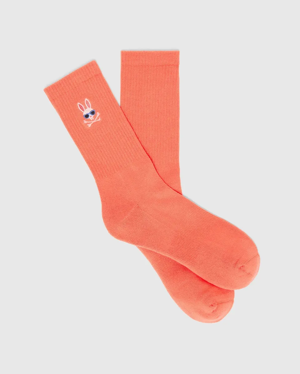 Psycho Bunny Accessories Men's Sunny Sport Sock calzini sportivi arancioni O/S